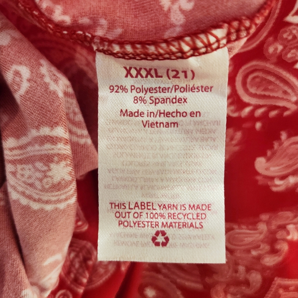 No Boundaries Red Bandana Tube Top With Removable Straps | Junior's XXXL - Picture 9 of 11